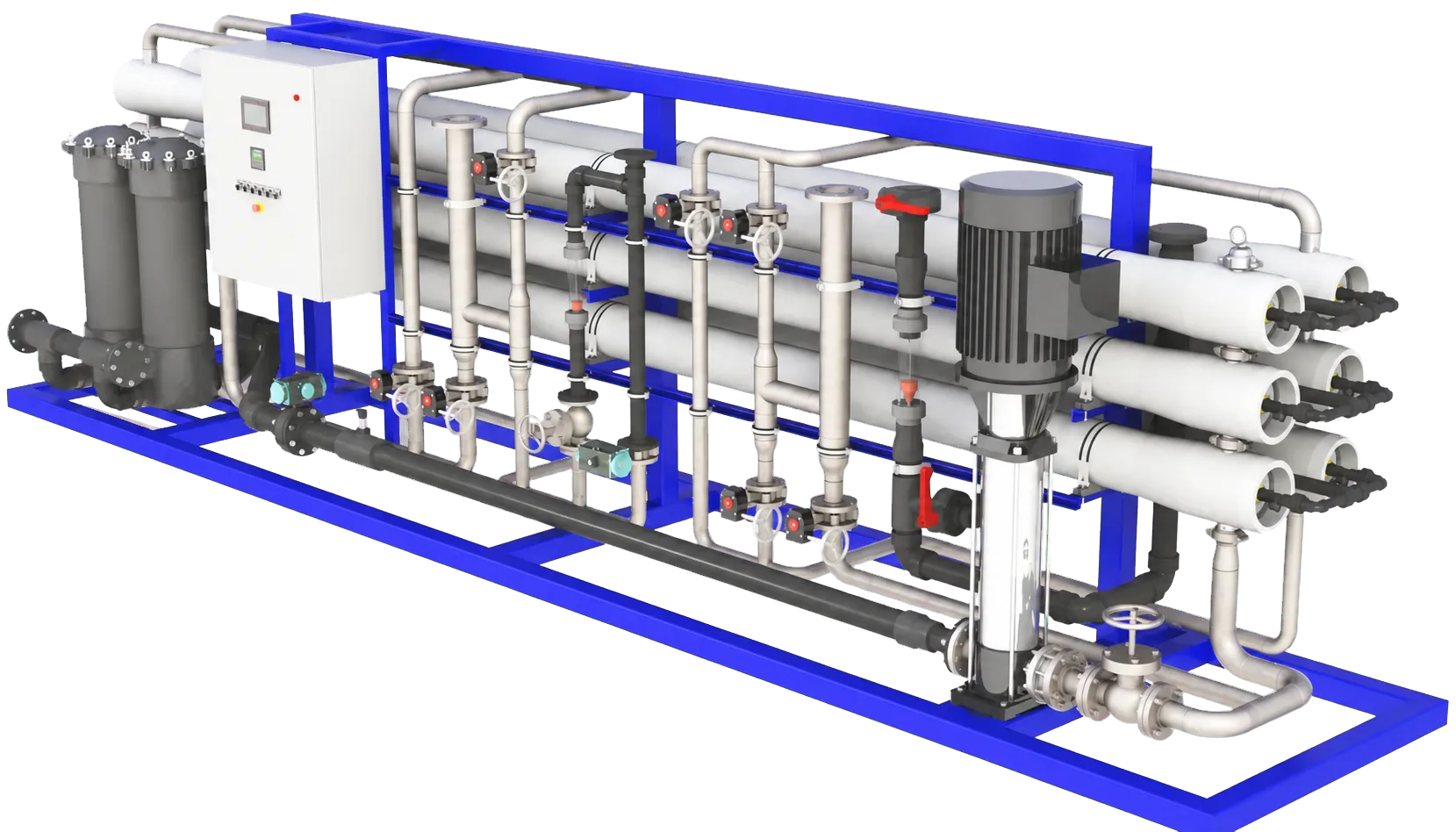 Skid de ósmosis inversa para tratamiento de agua industrial